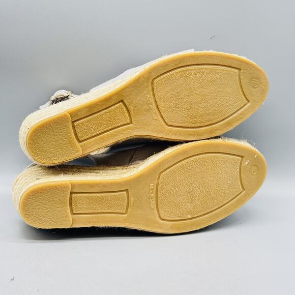 Viscata Sandals Womens 9 Gray Canvas Wedge Espadrille Slingback Shoes Barcelona - Picture 10 of 13